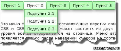 CSS3 меню с анимацией