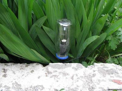 Самодельный садовый фонарь