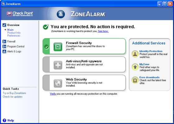 Скриншот к ZoneAlarm 2010 8.0.298