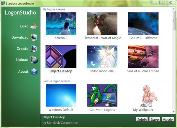 Скриншот к LogonStudio v1.7.0