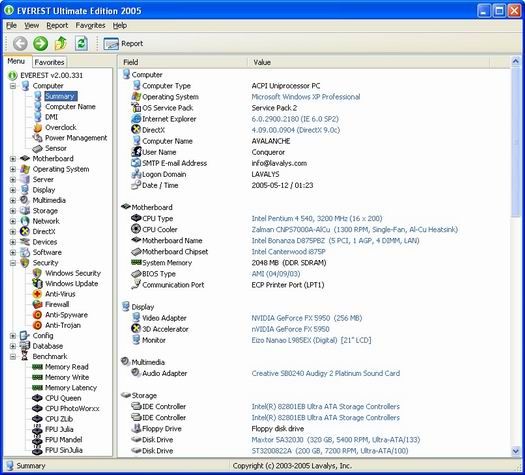 Скриншот к EVEREST Ultimate Edition 5.51.2249 beta